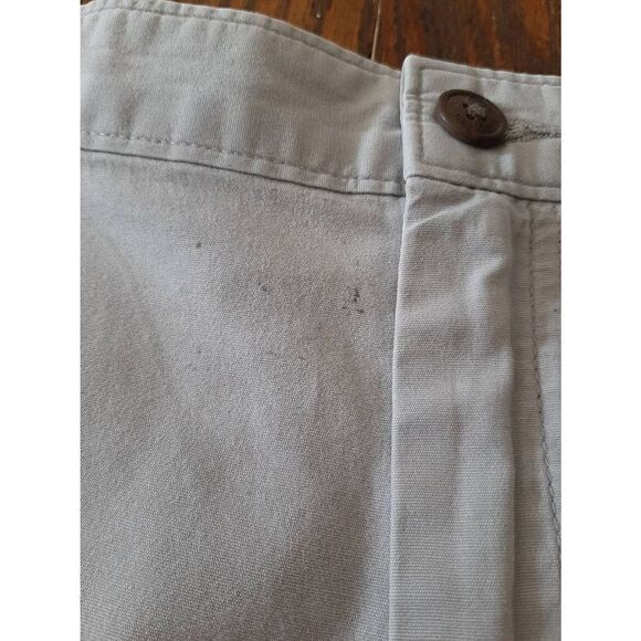 Mens Sz 35W Magellan Outdoors Grey Flat Front High Rise Pleated Leg Long Shorts - Picture 3 of 5